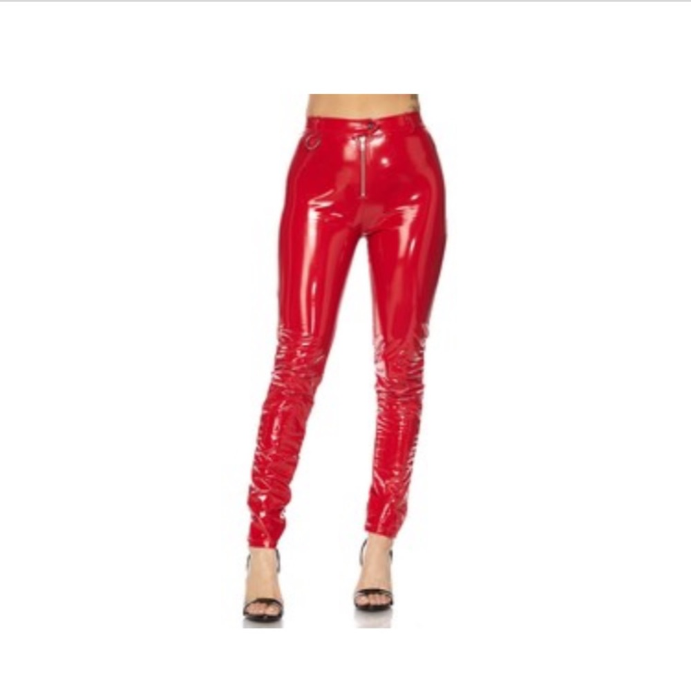 Red Latex pants